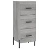 vidaXL Komoda siva sonoma 34,5x34x90 cm inženirski les