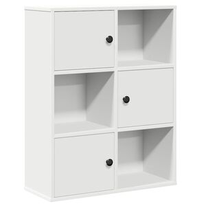 vidaXL Knjižna omara bela 60x24x76,5 cm inženirski les