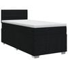 vidaXL Postelja boxspring z vzmetnico Črna 80 x 200 cm Blago