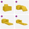 vidaXL Sofa postelja Rumena 98 x 71 x 83 cm Žamet