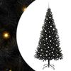 vidaXL Božično drevo Črna 240 cm PVC