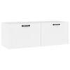 vidaXL Stenska omarica bela 100x36,5x35 cm inženirski les