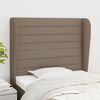 vidaXL Vzglavje z u&scaron;esi taupe 103x23x118/128 cm blago