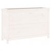 vidaXL Vrtna visoka greda bela 119,5x40x78 cm trdna borovina