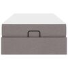 vidaXL Posteljni okvir z vzmetnico z vzmetnico 2 pcs Taupe blago