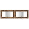 vidaXL Vrata za pse z stojali 2 pcs Dimljen hrast 100 x 60 cm