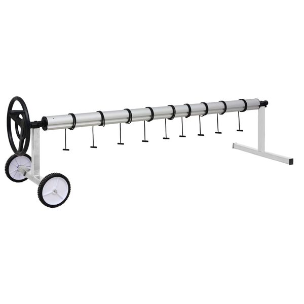 vidaXL Navijalo za pokrivalo za bazen nerjaveče jeklo