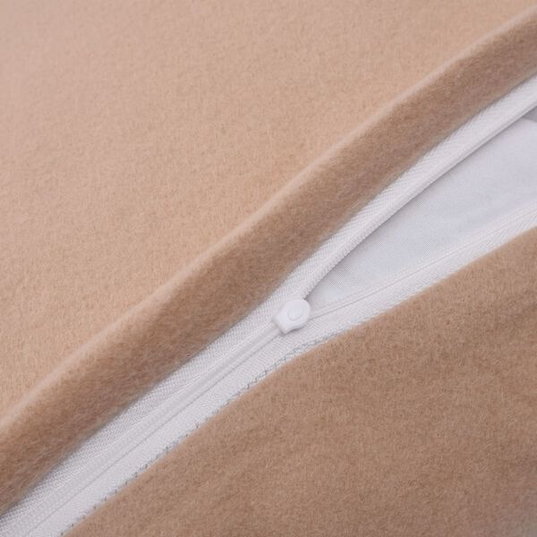 vidaXL Posteljnina 4-delna flis bež 155x200/80x80 cm