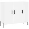 vidaXL Komoda bela 90x34x80 cm konstruiran les