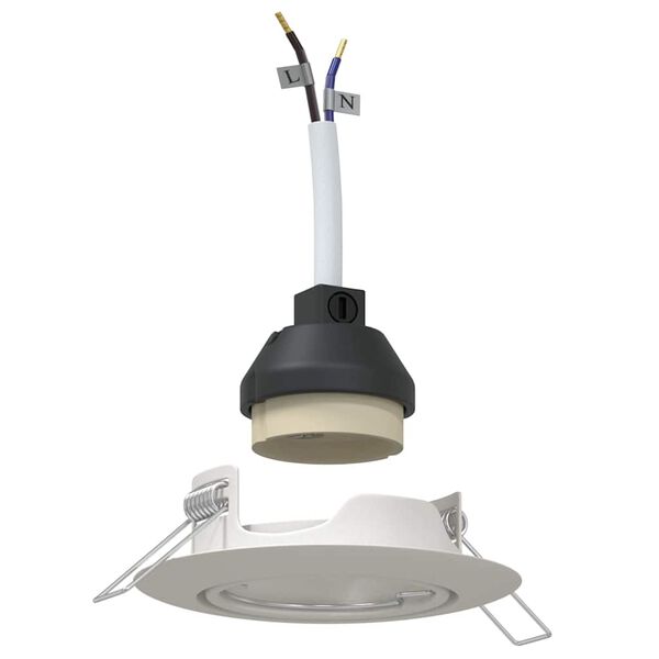 vidaXL Reflektori s središči 6 pcs Bela 9 x 9 cm Kovina