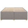 vidaXL Posteljni okvir brez vzmetnice taupe 140x200 cm blago