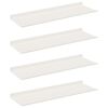 vidaXL Ležeča polica 4 kos Bela 60 x 18 x 2,5 cm Jeklo