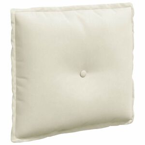 vidaXL Poglavni vzglavnik Krem 50 x 45 cm Žametna tkanina