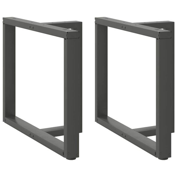 vidaXL Noge za jedilno mizo v obliki črke T, 2 kosa, antracitne, 100x35x(72-73) cm, jeklo