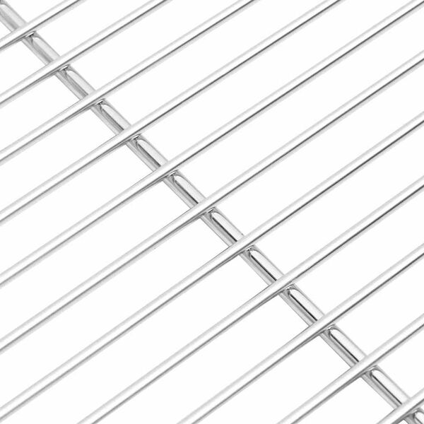 vidaXL Re&scaron;etka za žar srebrna 40 x 35 cm Nerjaveče jeklo