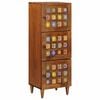 vidaXL Visok predalnik Oreh 40 x 33 x 110 cm Masiven les manga