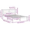vidaXL Konstrukcija postelje Črna 150 x 200 cm Masivno borovo les