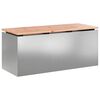 vidaXL Vrtna klop srebrna 100 x 40 x 43 cm Pocinkano jeklo
