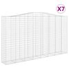 vidaXL Obokane gabion ko&scaron;are 7 kosa 400x50x220/240 cm pocinkano železo