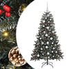 vidaXL Umestno božično drevo Zelena 150 cm PVC, plastika in jeklo