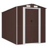 vidaXL Vrtna lopa temno rjava 192x357x223 cm pocinkano jeklo