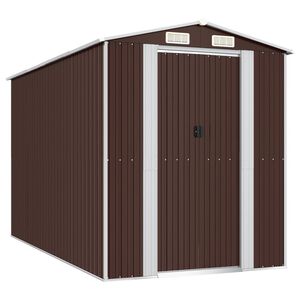vidaXL Vrtna lopa temno rjava 192x357x223 cm pocinkano jeklo
