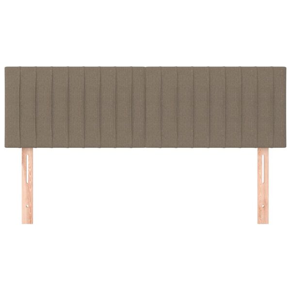 vidaXL Posteljno vzglavje taupe 144x5x78/88 cm blago