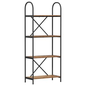 vidaXL Knjižna polica 4 nivojev 60 x 30 x 146 cm Inženirski les