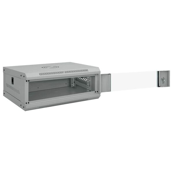 vidaXL Omara za omrežje s shranjevanjem Siva 53 x 45 x 21 cm Jeklo