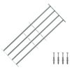 vidaXL Varnostna re&scaron;etka za okna z 4 prečkami 3 pcs 930-1740 mm
