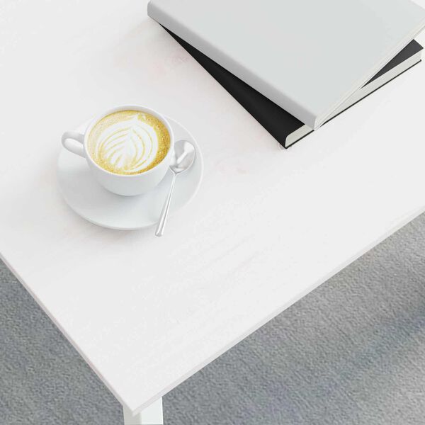 vidaXL Klubska miza Bela 50 x 50 x 36 cm Masivno borovo les