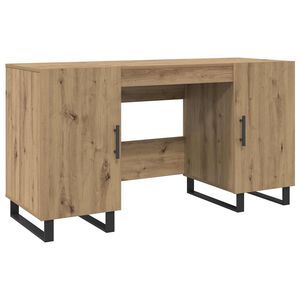 vidaXL Miza artisan hrast Inženirski les 140 x 50 x 75 cm