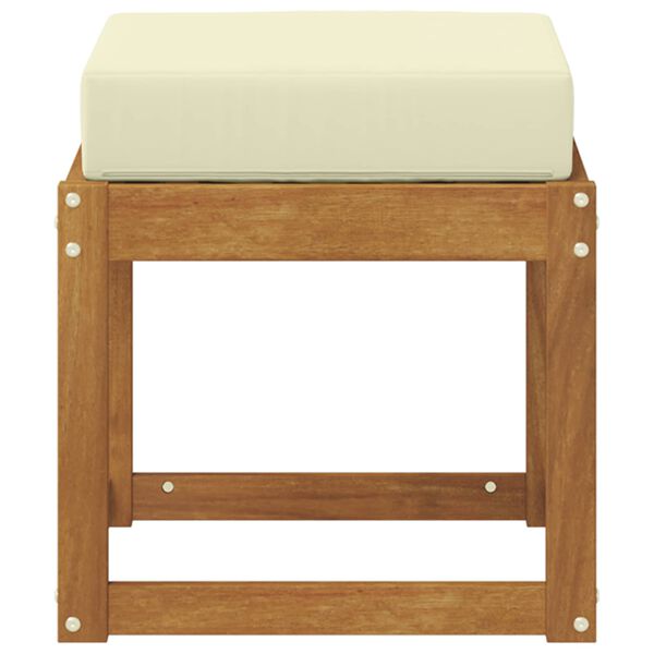 vidaXL Zunanji stolček klop Masiven les akacije Naravna