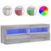 vidaXL Stenske TV omarice z LED 2 kosa siva sonoma 60x30x40 cm