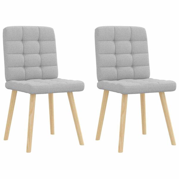 vidaXL Jedilni stoli 2 kosov siva blago