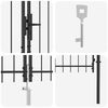 vidaXL Vrtna vrata Črna 175 x 500 cm