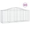 vidaXL Obokane gabion ko&scaron;are 25 kosov 200x50x80/100 cm cinkano železo