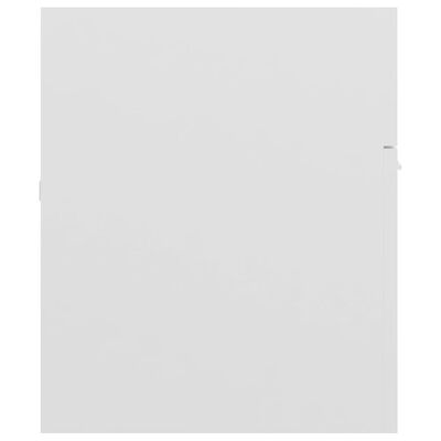 vidaXL Omarica za umivalnik visok sijaj bela 100x38,5x46 cm iverna pl.
