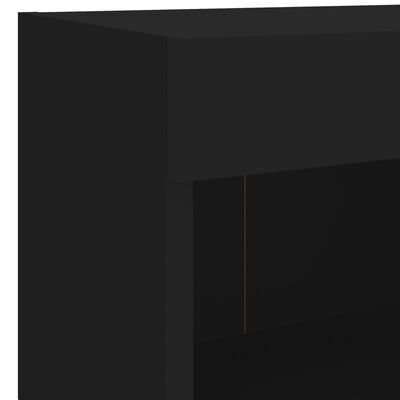 vidaXL Komplet TV omaric LED 5-delni črn inženirski les