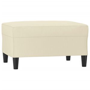 vidaXL Stolček za noge krem 70x55x41 cm umetno usnje