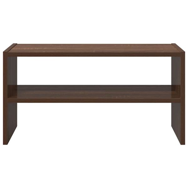 vidaXL Regal za čevlje zložljiva rjavi hrast 60x30x30,5 cm