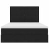 vidaXL Postelja z dodatnim prostorom za shranjevanje in vzmetnico Črna