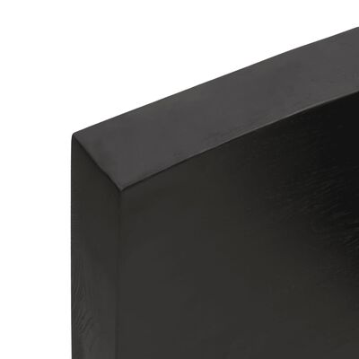 vidaXL Mizna plošča temno rjav 60x40x(2-6)cm obdelana trdna hrastovina