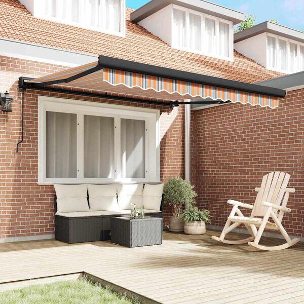 vidaXL Senčnik večbarvno 350 x 250 x 165 cm Poliester in aluminij