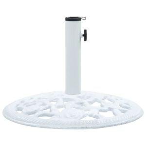 vidaXL Stojalo za senčnik belo 12 kg 48 cm lito železo