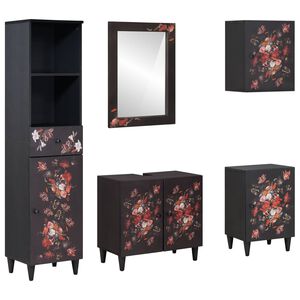 vidaXL Komplet omaric za kopalnico 5 kos 62 x 33 x 58 cm