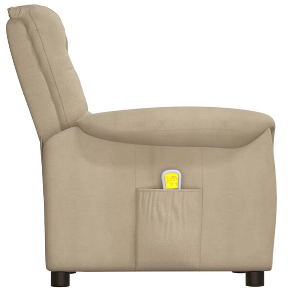 vidaXL Masažni stol svetlo siva tkanina iz mikrovlaken