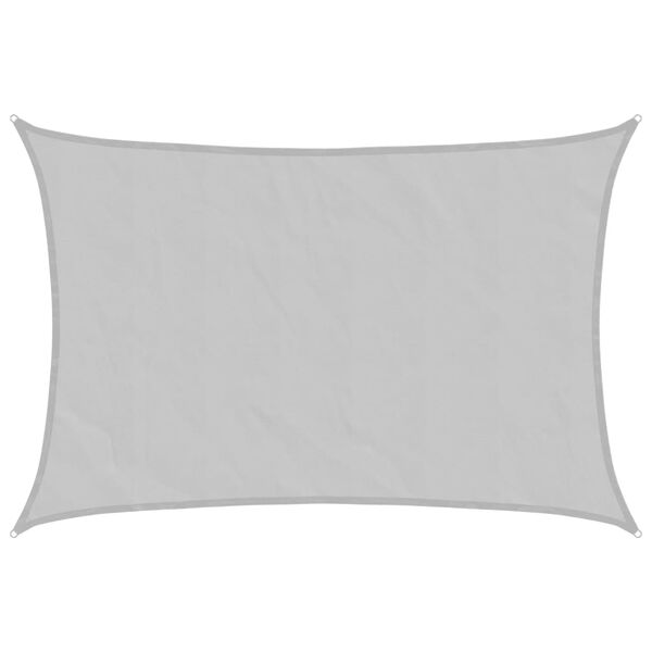 vidaXL Senčno jadro svetlo sivo 5x4 m 100 % poliester oxford