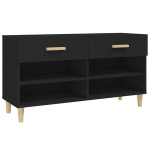 vidaXL Omarica za čevlje črna 102x35x55 cm inženirski les