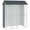 vidaXL Ptičnik Antracit 215 x 110 x 247 cm Cinkana jeklena